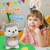 imageHopearl Talking Elephant Repeats What You Say Nodding Electric Interactive Animated Toy Speaking Plush Buddy Gift for Toddlers Grey 8Husky
