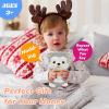 imageHopearl Talking Elephant Repeats What You Say Nodding Electric Interactive Animated Toy Speaking Plush Buddy Gift for Toddlers Grey 8Husky
