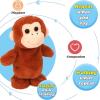 imageHopearl Talking Singing Donkey Repeats What You Say Walking Electric Interactive Animated Toy Speaking Plush Buddy Gifts for Toddlers 8Monkey