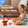 imageHopearl Talking Singing Donkey Repeats What You Say Walking Electric Interactive Animated Toy Speaking Plush Buddy Gifts for Toddlers 8Monkey