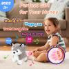 imageHopearl Walking Husky Interactive Electronic Pet Musical Dog Toy Remote Control Leash Animated Puppy Singing Barking Wagging Tail Touch Recognition Gifts for Toddlers Birthday Gray 9Husky