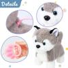 imageHopearl Walking Husky Interactive Electronic Pet Musical Dog Toy Remote Control Leash Animated Puppy Singing Barking Wagging Tail Touch Recognition Gifts for Toddlers Birthday Gray 9Husky
