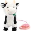 imageHopearl Walking Husky Interactive Electronic Pet Musical Dog Toy Remote Control Leash Animated Puppy Singing Barking Wagging Tail Touch Recognition Gifts for Toddlers Birthday Gray 9Cow