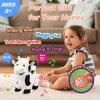 imageHopearl Walking Husky Interactive Electronic Pet Musical Dog Toy Remote Control Leash Animated Puppy Singing Barking Wagging Tail Touch Recognition Gifts for Toddlers Birthday Gray 9Cow