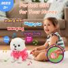 imageHopearl Walking Husky Interactive Electronic Pet Musical Dog Toy Remote Control Leash Animated Puppy Singing Barking Wagging Tail Touch Recognition Gifts for Toddlers Birthday Gray 9Pomeranian
