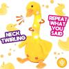 imageHopearl Glowing Dancing Duck Toy Repeats What You Say Talking Duckling Toy Wriggle Singing Mimicking Twisting Light Up Interactive Animated Toy Speaking Plush Gift for Kids Yellow 13