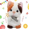 imageHopearl Talking Elephant Repeats What You Say Nodding Electric Interactive Animated Toy Speaking Plush Buddy Gift for Toddlers Grey 8Cat