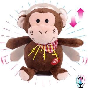imageHopearl Talking Elephant Repeats What You Say Nodding Electric Interactive Animated Toy Speaking Plush Buddy Gift for Toddlers Grey 8Elegant