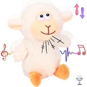 imageHopearl Talking Elephant Repeats What You Say Nodding Electric Interactive Animated Toy Speaking Plush Buddy Gift for Toddlers Grey 8Lamb