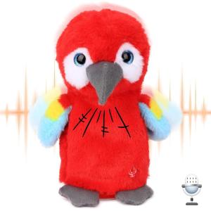 imageHopearl Talking Elephant Repeats What You Say Nodding Electric Interactive Animated Toy Speaking Plush Buddy Gift for Toddlers Grey 8Parrot