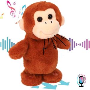 imageHopearl Talking Singing Donkey Repeats What You Say Walking Electric Interactive Animated Toy Speaking Plush Buddy Gifts for Toddlers 8Monkey