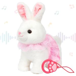 imageHopearl Walking Husky Interactive Electronic Pet Musical Dog Toy Remote Control Leash Animated Puppy Singing Barking Wagging Tail Touch Recognition Gifts for Toddlers Birthday Gray 9Bunny