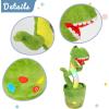 imageHopearl Glowing Dancing Dinosaur Toy Repeats What You Say Talking TRex Toy Wriggle Singing Mimicking Twisting Light Up Interactive Animated Toy Speaking Plush Gift for Kids Green 13