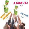imageHopearl Glowing Dancing Dinosaur Toy Repeats What You Say Talking TRex Toy Wriggle Singing Mimicking Twisting Light Up Interactive Animated Toy Speaking Plush Gift for Kids Green 13