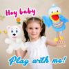 imageHopearl Plush Bird Hand Puppet with Open Movable Mouth for Imaginative Play Role Play Interactive Toy for Storytelling Teaching Puppet Theater Gifts for Kids Boys Girls Blue 16White Bear