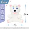 imageHopearl Plush Bird Hand Puppet with Open Movable Mouth for Imaginative Play Role Play Interactive Toy for Storytelling Teaching Puppet Theater Gifts for Kids Boys Girls Blue 16White Bear