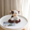 imageHopearl Adorable Christmas Plush Cow Toy Floppy Dairy Cattle Soft Stuffed Animal Cute Xmas Gifts for Boys Girls Kids Toddlers Light Brown 9Brown