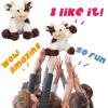 imageHopearl Adorable Christmas Plush Cow Toy Floppy Dairy Cattle Soft Stuffed Animal Cute Xmas Gifts for Boys Girls Kids Toddlers Light Brown 9Brown