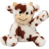 imageHopearl Adorable Christmas Plush Cow Toy Floppy Dairy Cattle Soft Stuffed Animal Cute Xmas Gifts for Boys Girls Kids Toddlers Light Brown 9Dark Brown