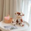 imageHopearl Adorable Christmas Plush Cow Toy Floppy Dairy Cattle Soft Stuffed Animal Cute Xmas Gifts for Boys Girls Kids Toddlers Light Brown 9Dark Brown