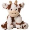 imageHopearl Adorable Christmas Plush Cow Toy Floppy Dairy Cattle Soft Stuffed Animal Cute Xmas Gifts for Boys Girls Kids Toddlers Light Brown 9Dark Brown