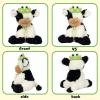 imageHopearl Adorable Christmas Plush Cow Toy Floppy Dairy Cattle Soft Stuffed Animal Cute Xmas Gifts for Boys Girls Kids Toddlers Light Brown 9Frog Black and White