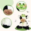 imageHopearl Adorable Christmas Plush Cow Toy Floppy Dairy Cattle Soft Stuffed Animal Cute Xmas Gifts for Boys Girls Kids Toddlers Light Brown 9Frog Black and White