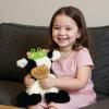imageHopearl Adorable Christmas Plush Cow Toy Floppy Dairy Cattle Soft Stuffed Animal Cute Xmas Gifts for Boys Girls Kids Toddlers Light Brown 9Frog Black and White
