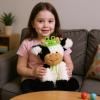 imageHopearl Adorable Christmas Plush Cow Toy Floppy Dairy Cattle Soft Stuffed Animal Cute Xmas Gifts for Boys Girls Kids Toddlers Light Brown 9Frog Black and White