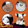 imageHopearl Adorable Christmas Plush Cow Toy Floppy Dairy Cattle Soft Stuffed Animal Cute Xmas Gifts for Boys Girls Kids Toddlers Light Brown 9Halloween Black and White