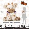 imageHopearl Adorable Christmas Plush Cow Toy Floppy Dairy Cattle Soft Stuffed Animal Cute Xmas Gifts for Boys Girls Kids Toddlers Light Brown 9Halloween Light Brown