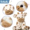 imageHopearl Adorable Christmas Plush Cow Toy Floppy Dairy Cattle Soft Stuffed Animal Cute Xmas Gifts for Boys Girls Kids Toddlers Light Brown 9Light Brown
