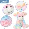 imageHopearl Adorable Christmas Plush Cow Toy Floppy Dairy Cattle Soft Stuffed Animal Cute Xmas Gifts for Boys Girls Kids Toddlers Light Brown 9Multicolored