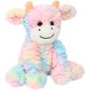 imageHopearl Adorable Christmas Plush Cow Toy Floppy Dairy Cattle Soft Stuffed Animal Cute Xmas Gifts for Boys Girls Kids Toddlers Light Brown 9Multicolored