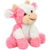 imageHopearl Adorable Christmas Plush Cow Toy Floppy Dairy Cattle Soft Stuffed Animal Cute Xmas Gifts for Boys Girls Kids Toddlers Light Brown 9Pink
