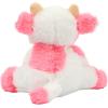 imageHopearl Adorable Christmas Plush Cow Toy Floppy Dairy Cattle Soft Stuffed Animal Cute Xmas Gifts for Boys Girls Kids Toddlers Light Brown 9Pink