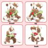 imageHopearl Adorable Christmas Plush Cow Toy Floppy Dairy Cattle Soft Stuffed Animal Cute Xmas Gifts for Boys Girls Kids Toddlers Light Brown 9Strawberry Light Brown