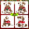 imageHopearl Adorable Christmas Plush Cow Toy Floppy Dairy Cattle Soft Stuffed Animal Cute Xmas Gifts for Boys Girls Kids Toddlers Light Brown 9Xmas Light Brown
