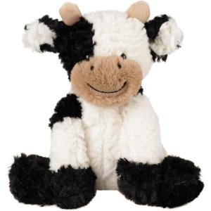 imageHopearl Adorable Christmas Plush Cow Toy Floppy Dairy Cattle Soft Stuffed Animal Cute Xmas Gifts for Boys Girls Kids Toddlers Light Brown 9Black and White