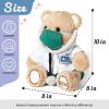 imageHopearl Taekwondo Bear Karate Stuffed Animal Toy with Detachable Taekwondo Uniform and 6 Alternative Color Belts 110th Gup Plush Toy Gifts for Kids Taekwondo Lovers Boys Girls 10Doctor Bear