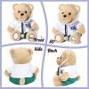imageHopearl Taekwondo Bear Karate Stuffed Animal Toy with Detachable Taekwondo Uniform and 6 Alternative Color Belts 110th Gup Plush Toy Gifts for Kids Taekwondo Lovers Boys Girls 10Doctor Bear