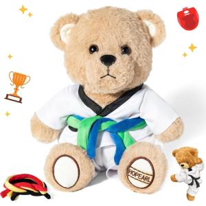 imageHopearl Taekwondo Bear Karate Stuffed Animal Toy with Detachable Taekwondo Uniform and 6 Alternative Color Belts 110th Gup Plush Toy Gifts for Kids Taekwondo Lovers Boys Girls 10Taekwondo Bear