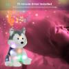 imageHopearl LED Musical Stuffed Husky Light up Singing Plush Dog Adjustable Volume Lullaby Animated Soothe Birthday Festival for Kids Toddler Girls Gray 12