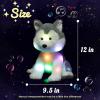 imageHopearl LED Musical Stuffed Husky Light up Singing Plush Dog Adjustable Volume Lullaby Animated Soothe Birthday Festival for Kids Toddler Girls Gray 12