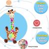 imageHopearl Glowing Dancing Giraffe Toy Repeats What You Say Talking Toy Wriggle Singing Mimicking Twisting Electric Light Up Interactive Animated Speaking Gift for Kids Brown 13
