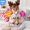 imageHopearl Glowing Dancing Giraffe Toy Repeats What You Say Talking Toy Wriggle Singing Mimicking Twisting Electric Light Up Interactive Animated Speaking Gift for Kids Brown 13
