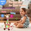 imageHopearl Glowing Dancing Giraffe Toy Repeats What You Say Talking Toy Wriggle Singing Mimicking Twisting Electric Light Up Interactive Animated Speaking Gift for Kids Brown 13