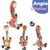 imageHopearl Glowing Dancing Giraffe Toy Repeats What You Say Talking Toy Wriggle Singing Mimicking Twisting Electric Light Up Interactive Animated Speaking Gift for Kids Brown 13
