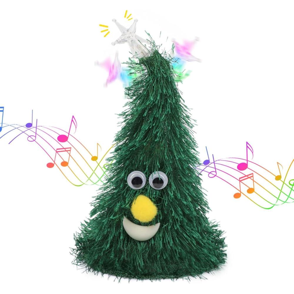 imageHopearl Singing Dancing Christmas Tree Twinkling Star Rockin Electric Interactive Animated Toy Plush Buddy Gift for Toddlers 7