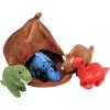 imageHopearl Dinosaur Plush Volcano House with 4 Baby Dino Stuffed Animals Storage Bag Playset Toy Plush Toy Set Gifts for Kids Boys ampamp Girls Ages 3 11